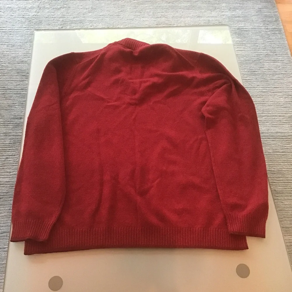 Tommy Bahama 2XT Red Merino Wool Blend Quarter Zip Pullover Sweater Big Tall
